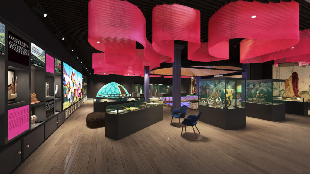 3d interior rendering for Art Gallery in USA